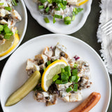 Nopea perunasalaatti maalaislohkoperuna