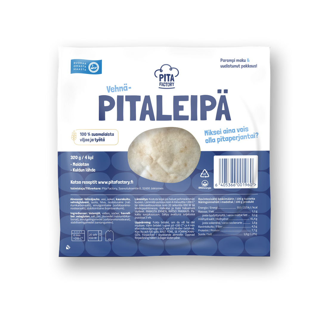 Street foodia nopeasti! Lämmitä kotimainen Pitafactoryn pitaleipä ja täytä se makusi mukaan esimerkiksi kasviksilla,&nbsp;nyhtöpossulla (korealaisella&nbsp;twistillä tai ilman), juustolla ja kastikkeilla.